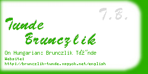 tunde brunczlik business card